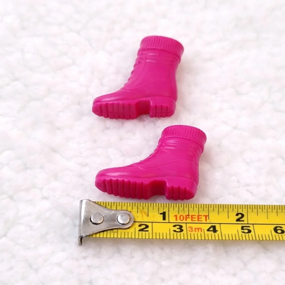 Barbie Doll Pink‎ Combat Boots Accessory Lace Up Style Toy Replacement Pair